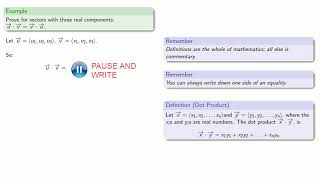 The Dot Product, Part One