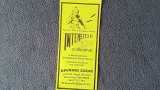 MEDIA REVIEW: INTERSTELLAR OVERDRIVE Used Science Fiction Bookstore vintage advertising flyer, 1993.