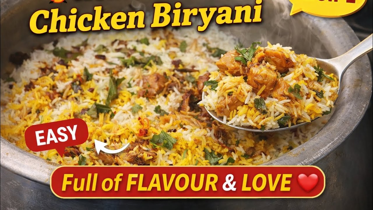 Perfect Dum Chicken Biryani Recipe 🤤