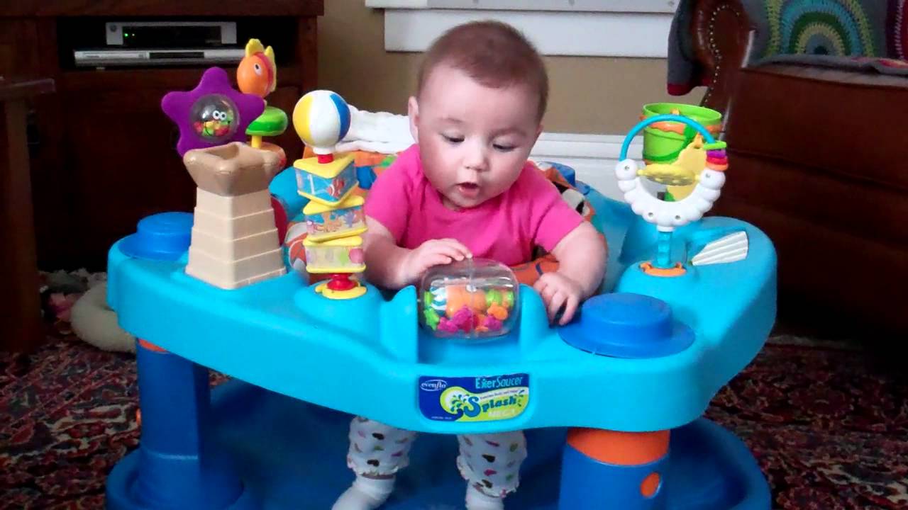 First Exersaucer Experience 5/31/2011 YouTube