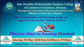 Part 3 Devkiba College -Effective Ways to Develop E-Content