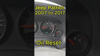 How to Reset 2007 - 2017 Jeep Patriot Oil Change warning in Seconds!