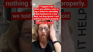 When a user moves their computer to a new desk and nothing works #windows11 #techsupport #helpdesk