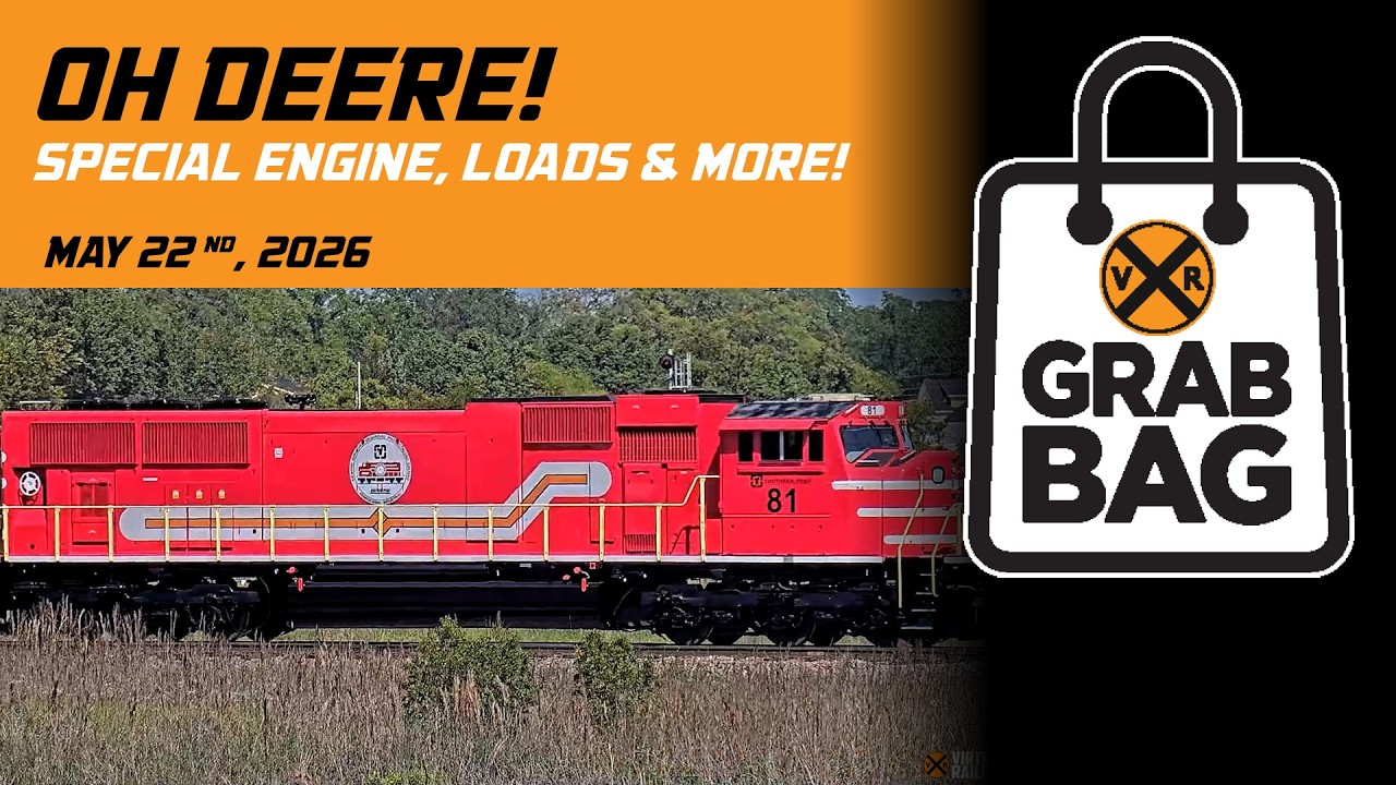 GRAB BAG: Deere's, cats, special locomotives, interesting loads
