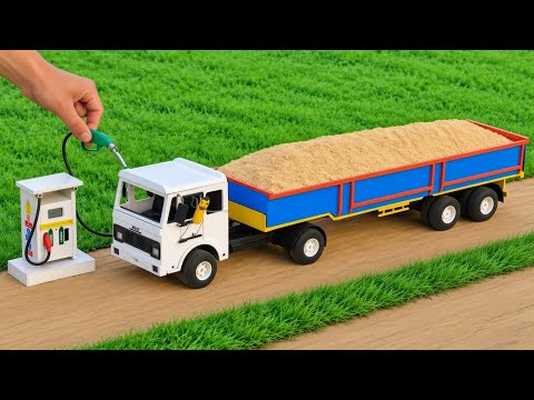 Diy mini tractor land leveling project | mini truck back filling | @StrongCreator1