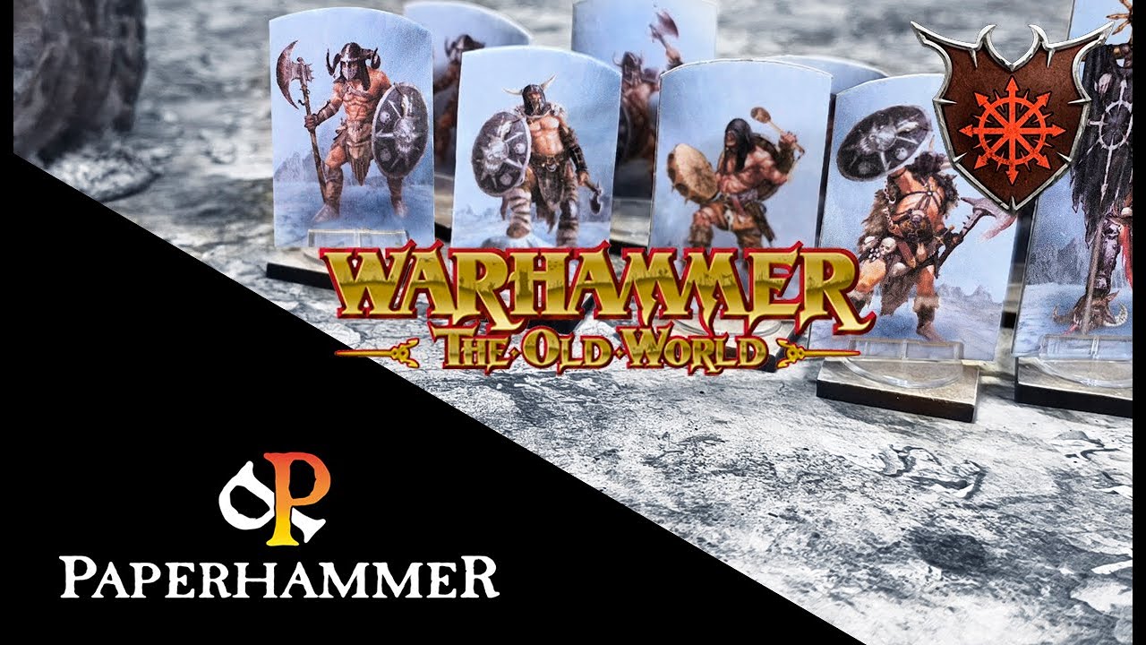 Marauders of Chaos, Warhammer The Old World, Barbaros del Chaos, PAPERHAMMER