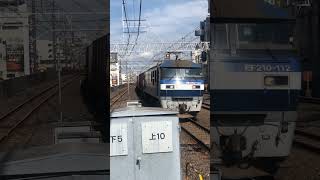 鹿島貨物 総武本線 コンテナ貨物1094レ 船橋駅 EF210-112牽引