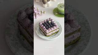 [Baking tutorial] Matcha Blueberry Cake 🫐 Spring INS-Style Dessert🍃 #baking  #cakerecipe   #cake