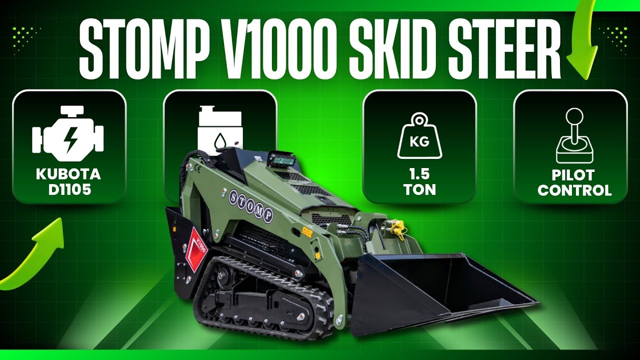 TYPHON STOMP V1000 1.5 TON | 24HP Kubota D1105 | Pilot Control | Power, Precision, Performance