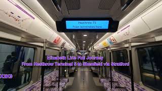 Full Journey On The Elizabeth Line From Heathrow Terminal 5 to Shenfield