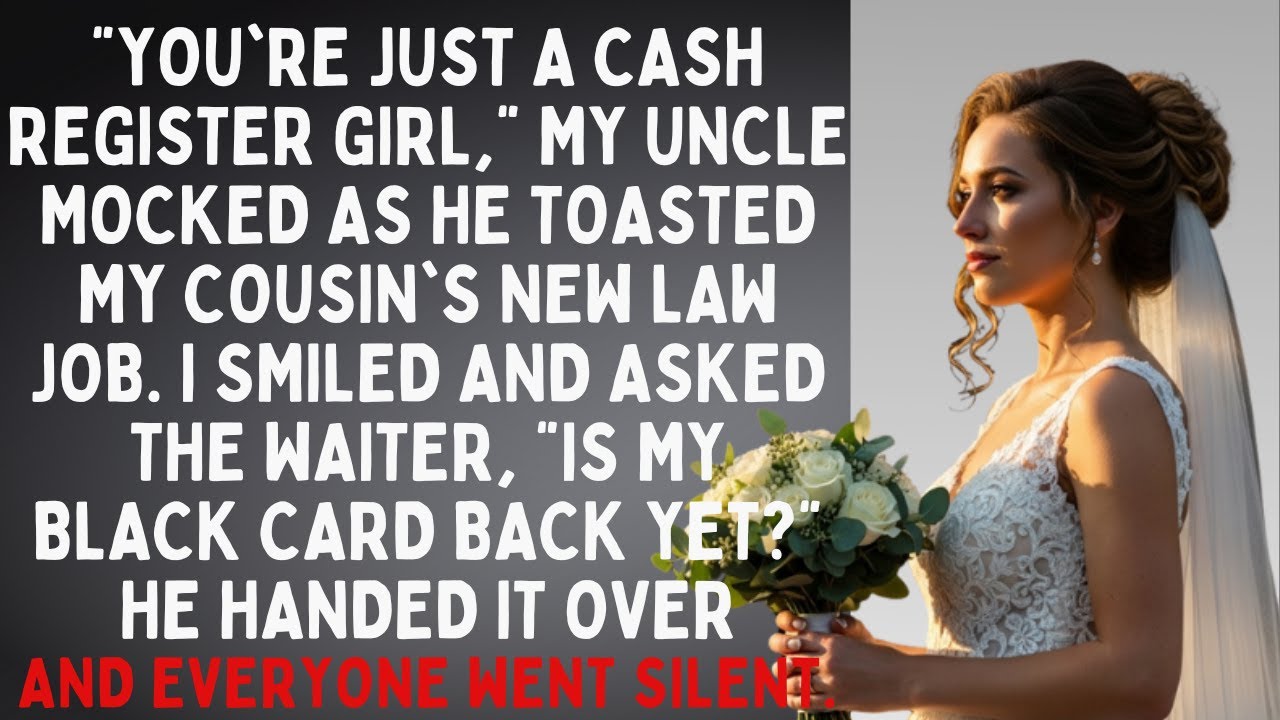 My Uncle Mocked My “Cashier Job”    Then I Pulled Out a Black Card and Shut the Whole Table Up
