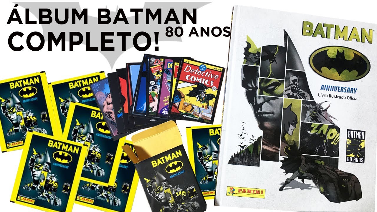 BATMAN 80 ANOS Álbum de Figurinhas Completo Panini / Toys e Travels