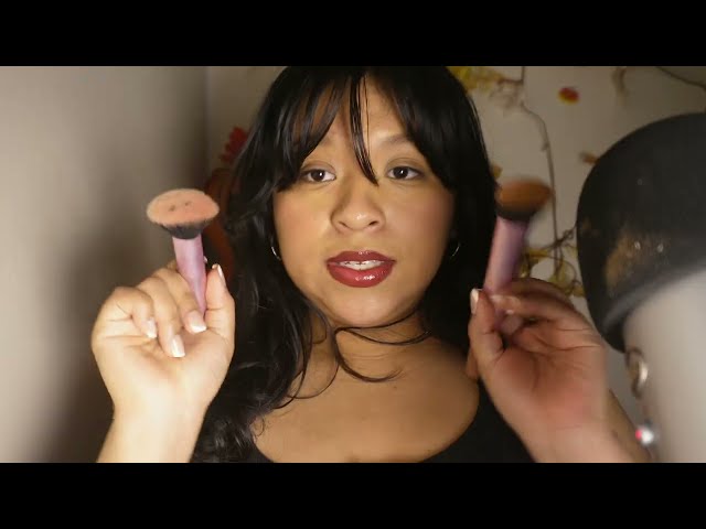 asmr face brushing you to sleep 🖌️💕
