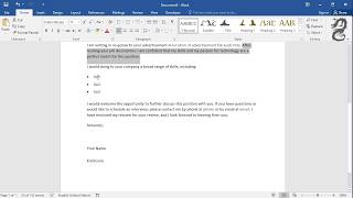 How to Create a Cover Letter in Word