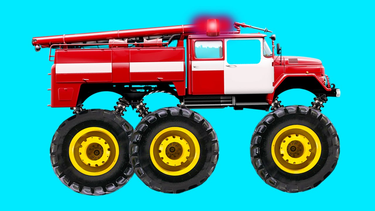 Большая пожарная машина - Fire Truck - Собираем пожарную машину ...