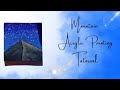 Mountain Painting Easy/ Acrylic Painting For Beginners Tutorial/ Easy Mini Canvas Painting Tutorial