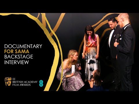 For Sama Crew on Documentary Win with Cute Appearance from Sama | EE BAFTA Film Awards 2020