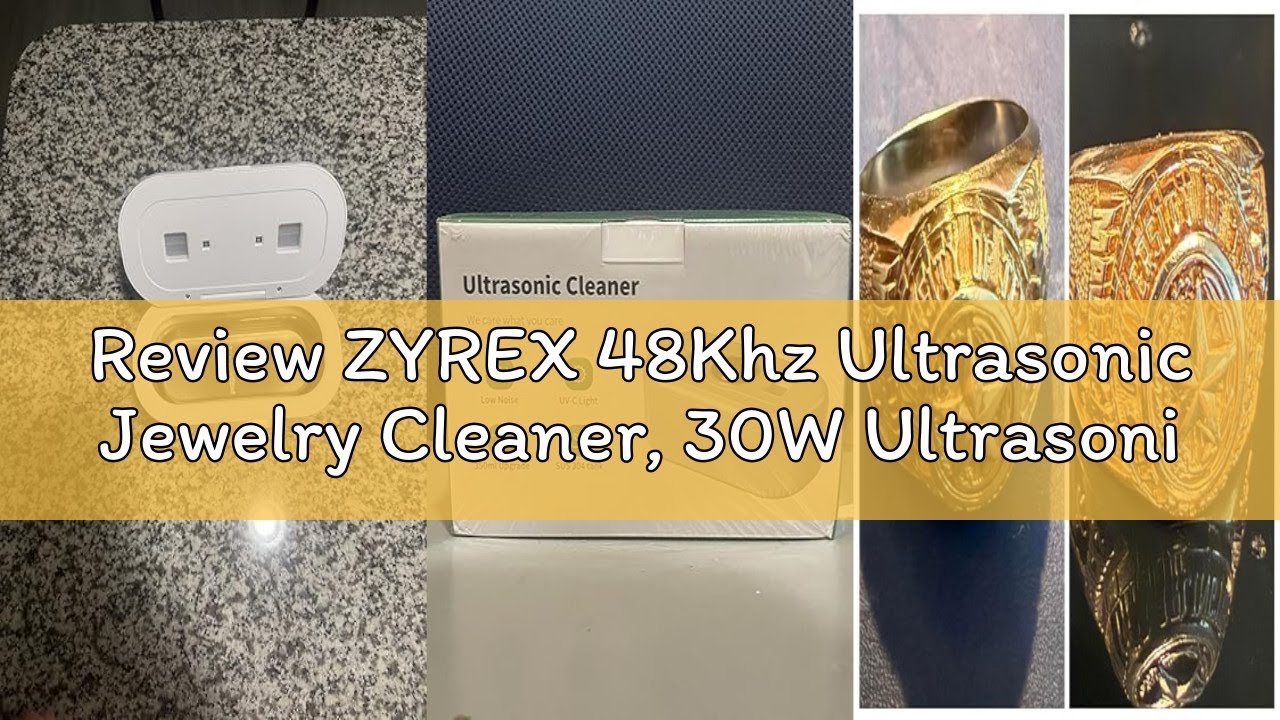Review ZYREX 48Khz Ultrasonic Jewelry Cleaner, 30W Ultrasonic Cleaner with 2 UV Lights and Toothbrus