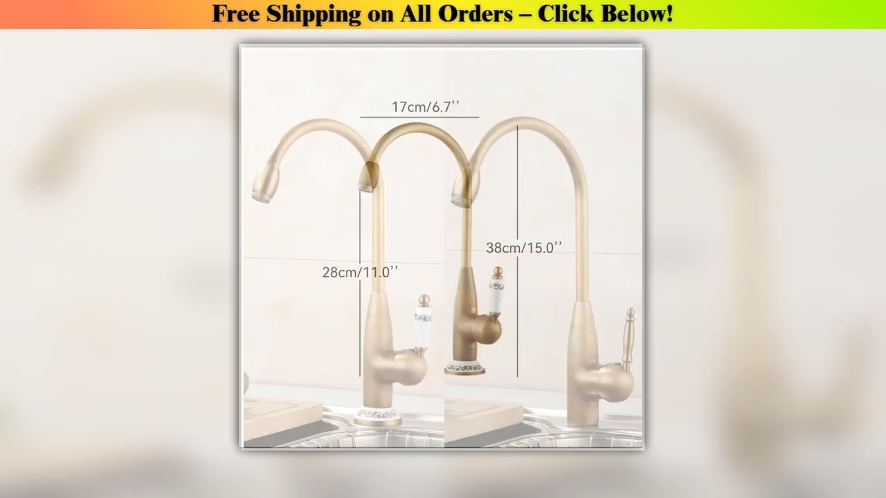 Kitchen Faucets Antique Bronze Faucet for Kitchen Mixer Tap With Ceramic Crane Cold And Hot