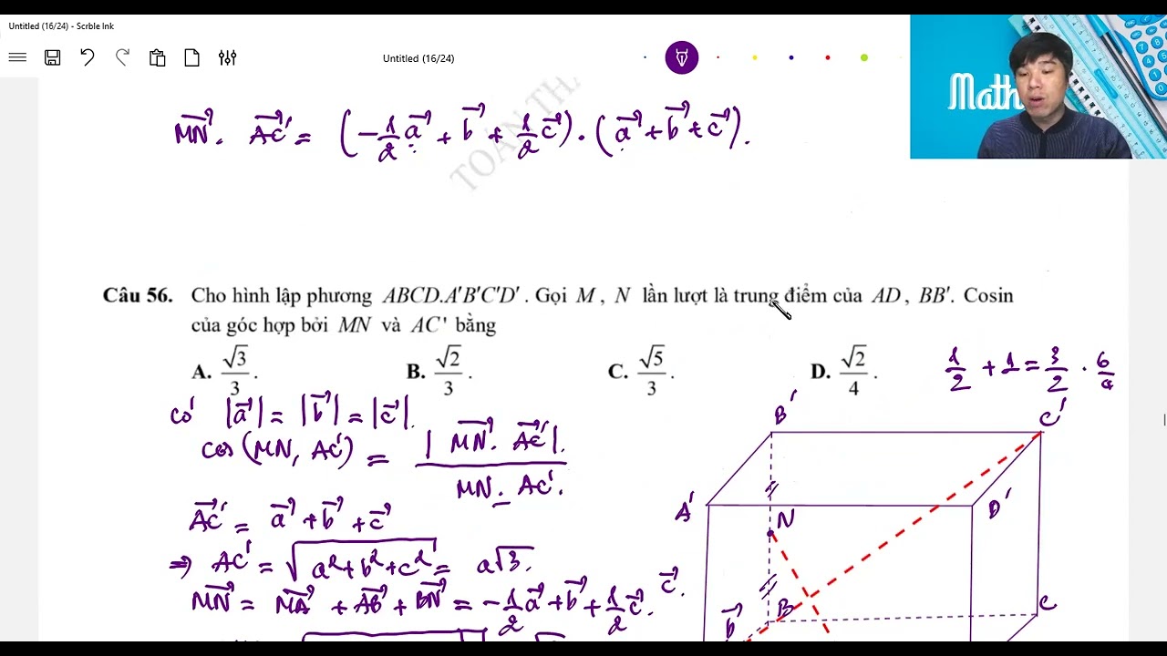 HÌNH HỌC 11 - GÓC GIỮA HAI ĐƯỜNG THẲNG TRONG KHÔNG GIAN NÂNG CAO