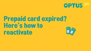 How To Renew Expired Optus Prepaid Sim Card Youtube