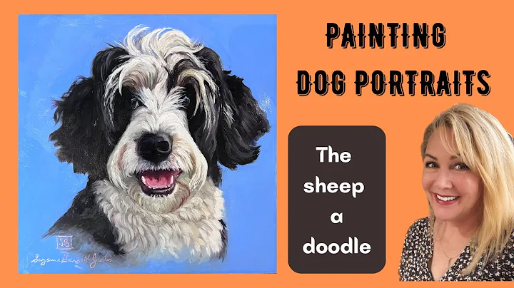 HOW TO PAINT A DOG PORTRAIT-the Sheepadoodle - Suz...