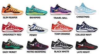 Nike KD 17 - Visual Guide Colorway With Names