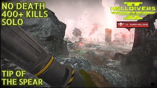 SPEAR DOMINATES WAR STRIDERS! HELLDIVERS 2 No Death Solo Run vs Bots on Super Helldive
