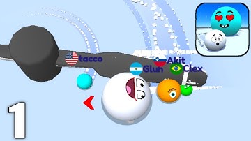 Snow Roll.io - Gameplay Walkthrough Part 1 Levels 1-15 (Android & iOS)