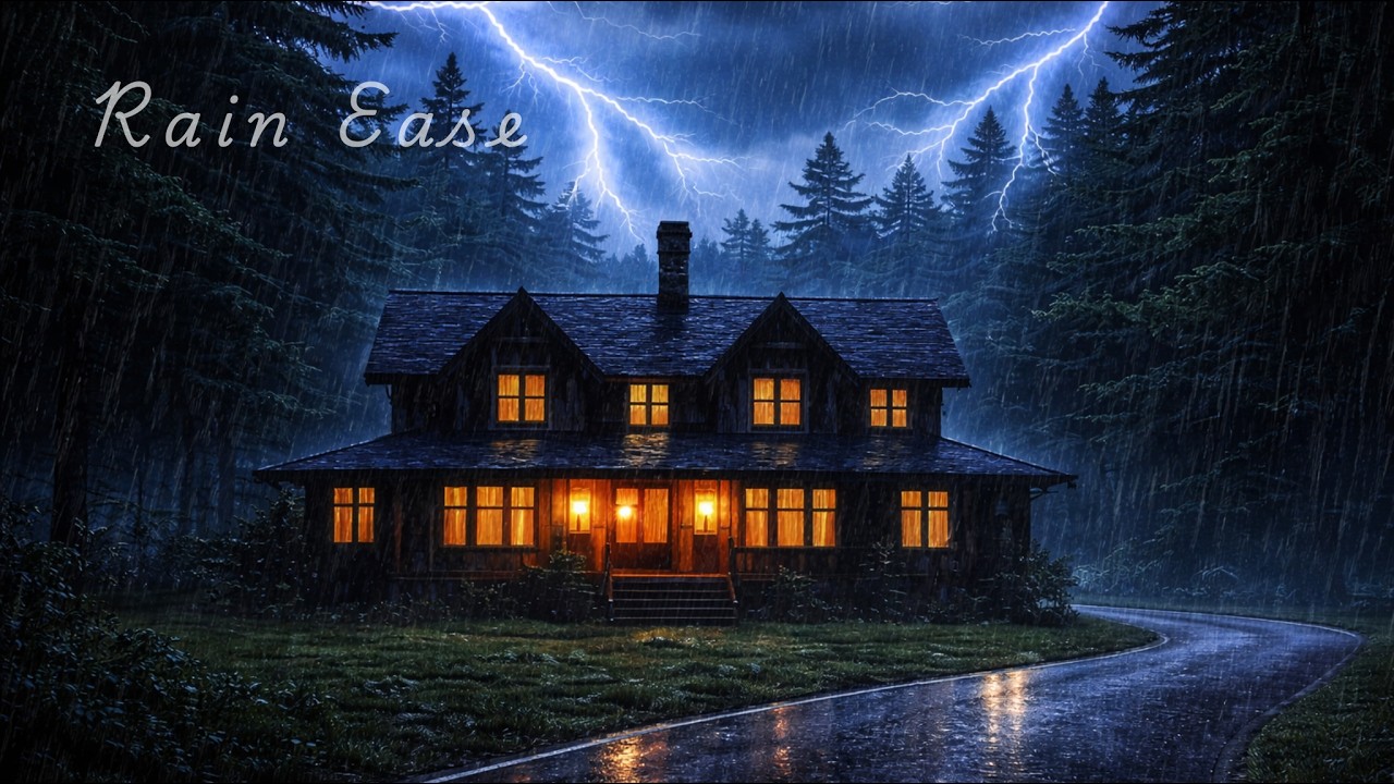 Thunder And Rain Sounds For Sleeping | Calm Rain & Distant Thunder