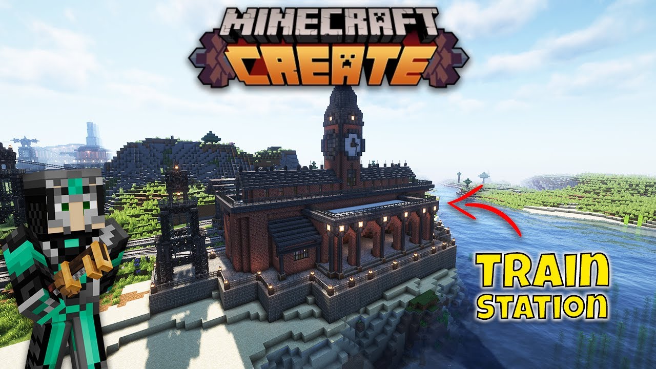 I Made a Train Station With The Create Mod! (#8)