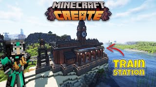 I Made a Train Station With The Create Mod! (#8)