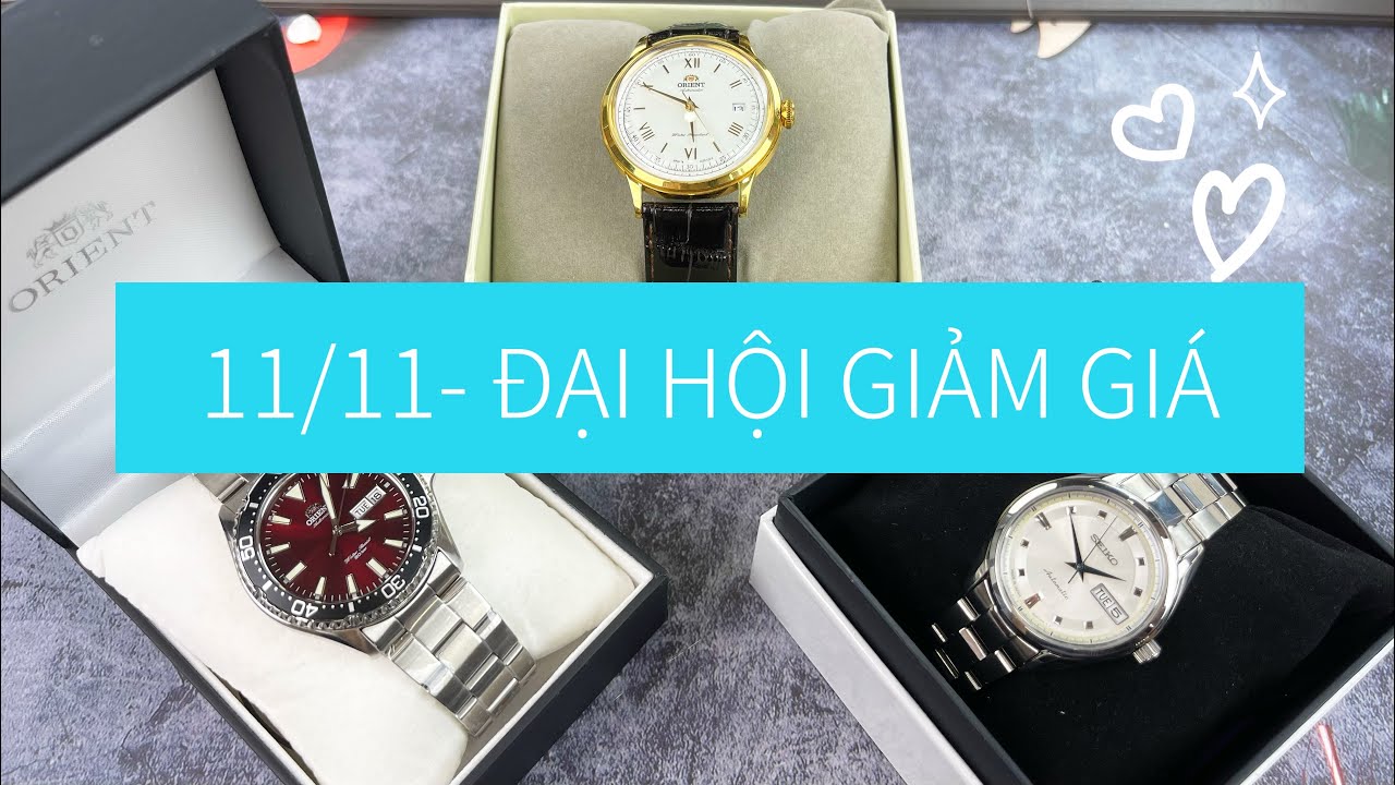 11/11- Đồng hồ giảm giá + tặng quà tri ân: Orient mako3, Seiko Presage giá tốt