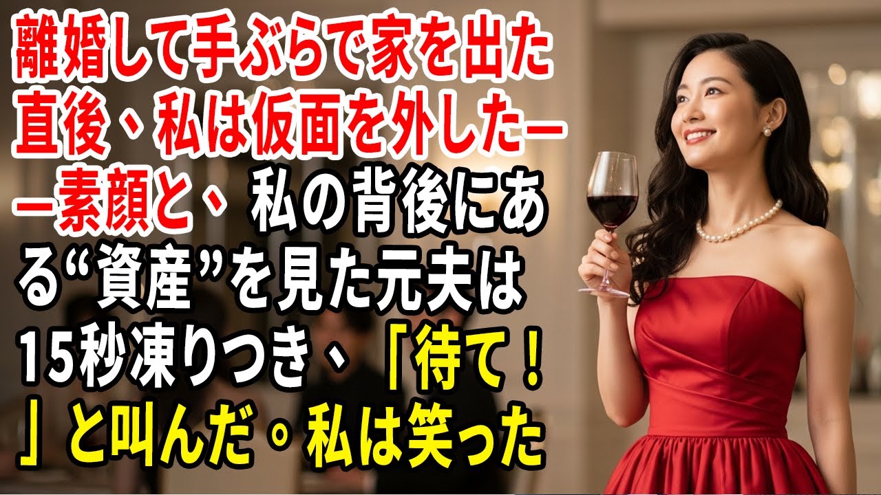 離婚して手ぶらで家を出た直後、私は仮面を外した——素顔と、私の背後にある“資産”を見た元夫は15秒凍りつき、「待て！」と叫んだ。私は笑った