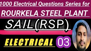 Rourkela Steel Plant Previous Year Based Important Electrical Objective Questions  Rsp Sail
