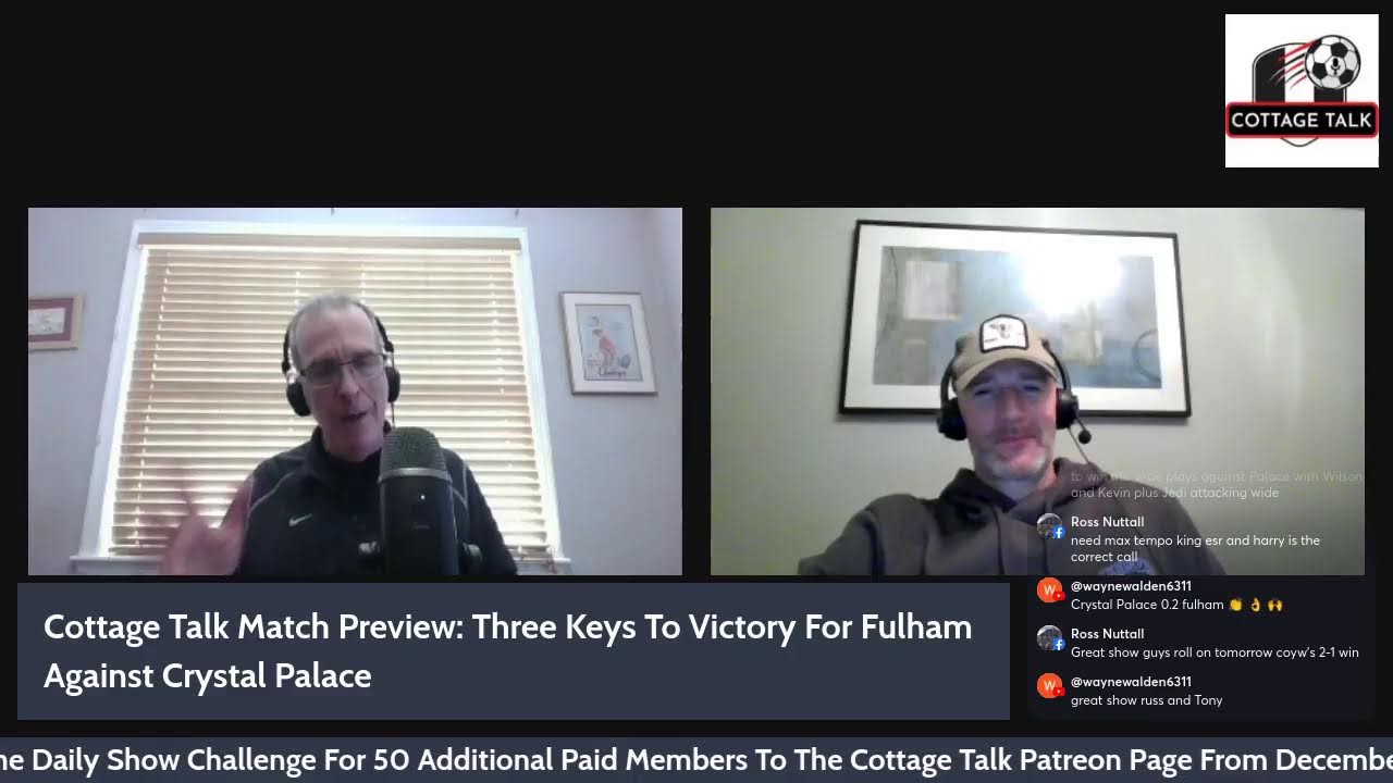 Cottage Talk Match Preview: Three Keys To Victory For Fulham Against Crystal Palace