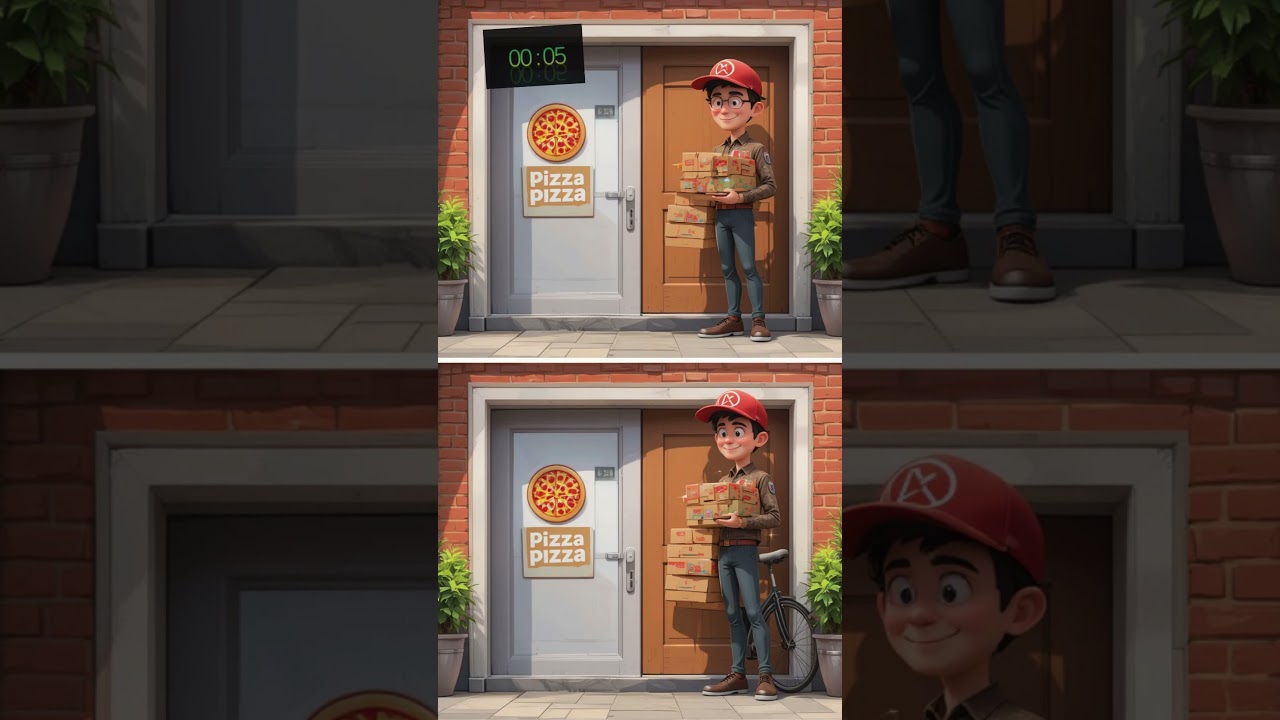 Spot the Difference – Pizza Delivery Scene!