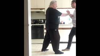 Single hand fixed foot push hands – some basics