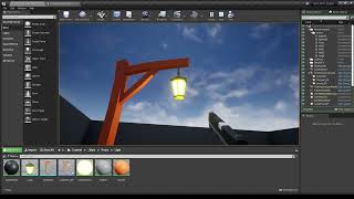 Devlog 2 of my Unreal FPS project, low poly weapons, swinging lanterns and colored keys