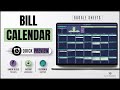 Bill Calendar Google Sheets Template Dark Mode | Quick Preview