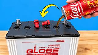 Make Old Battery LAST FOREVER with Coca Cola! A Pro Mechanic’s Forgotten Restoration Secret screenshot 2