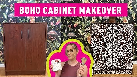 Beautiful Stenciled Bohemian Cabinet Makeover | Easy DIY Furniture Flip
