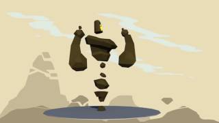 Low Poly Rock Djinn 3D Animation