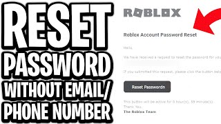How To Reset Pword In Roblox Without Email Or Phone Number - Full Guide