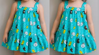 Baby Frock Cutting and Stitching ❤ Yoke Baby Frock Cutting and Stitching For Beginners