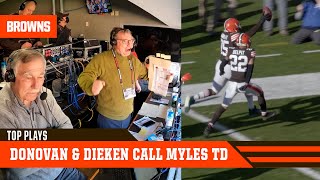Donovan and Dieken call Myles Garrett's Strip Sack Score vs. Ravens | Cleveland Browns