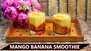 Quick Chilled Mango Banana Smoothie With Vimto Instant Summer Drink