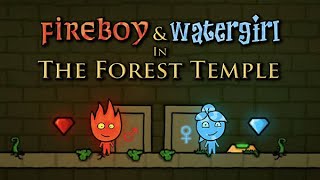 【Fireboy and Watergirl in the forest temple】火と水のパズルアクションゲーム screenshot 1