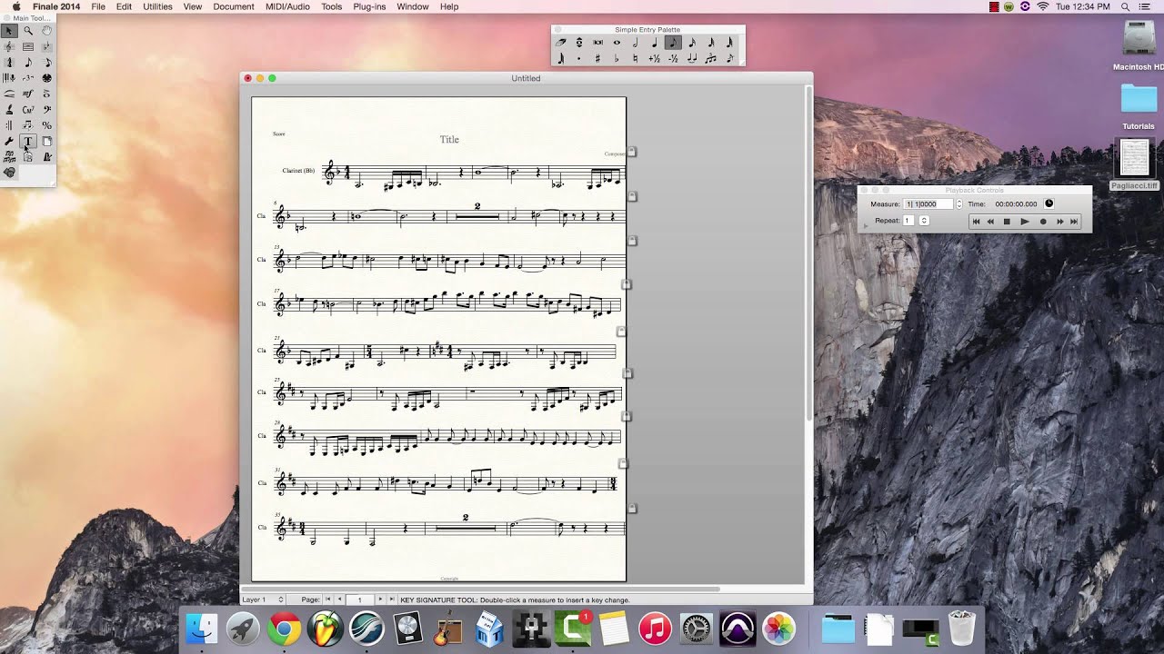 Change the key of your scanned music in Finale!
