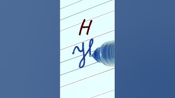How to write Capital letter H | Cursive writing A to Z #cursivewriting #handwriting  #shorts